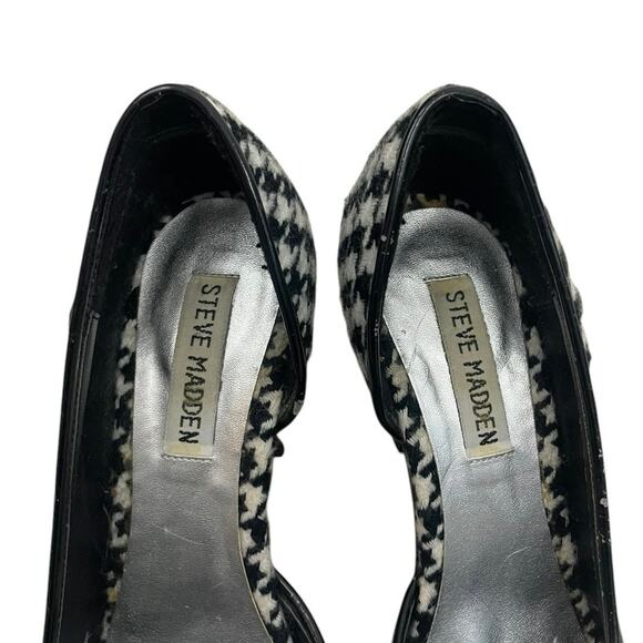 Steve Madden Black and White Houndstooth Heels - Picture 5 of 7